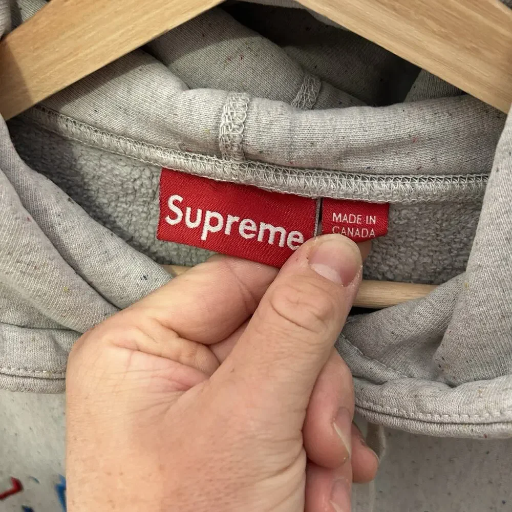 Supreme Drop Shadow Hooded Sweatshirt “Heather Gray” FW20 - Picture 7 of 11